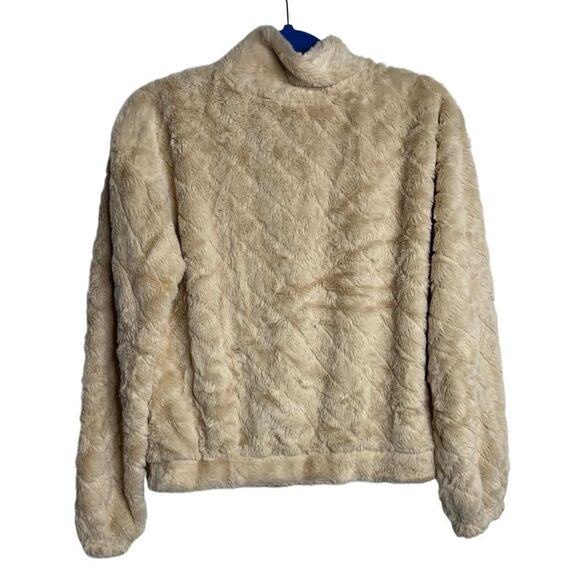 No Boundaries Sherpa Pull Over Jacket Tan Size Medium - Picture 2 of 3